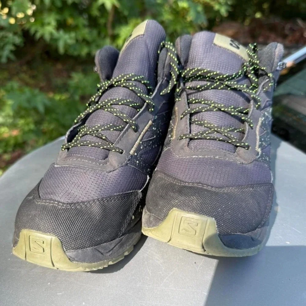 Salomon Outway Mid CSWP Youth Size 6 mid rise waterproof hiking trail granola